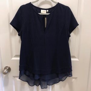 **NWT** Anthropologie Navy Deletta Top